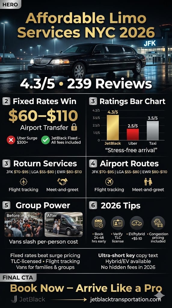 Infographic Affordable Limo Services