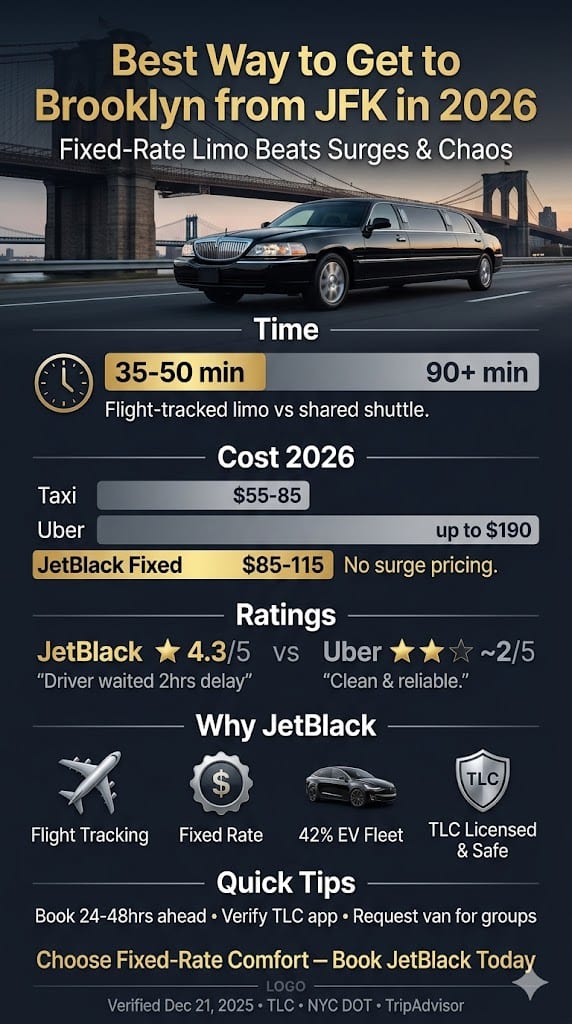 Infographic Best Way To Get To Brooklyn From Jfk