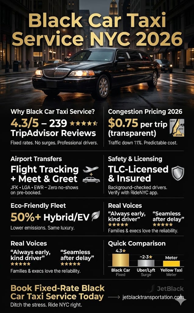 Infographic Black Car Taxi Service