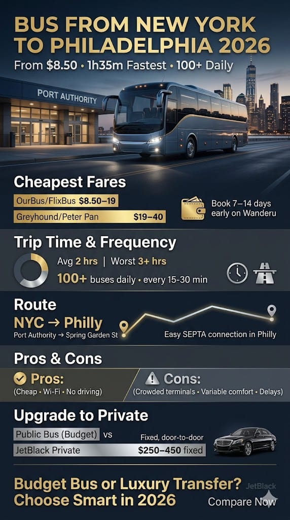Infographic Bus From New York To Philadelphia