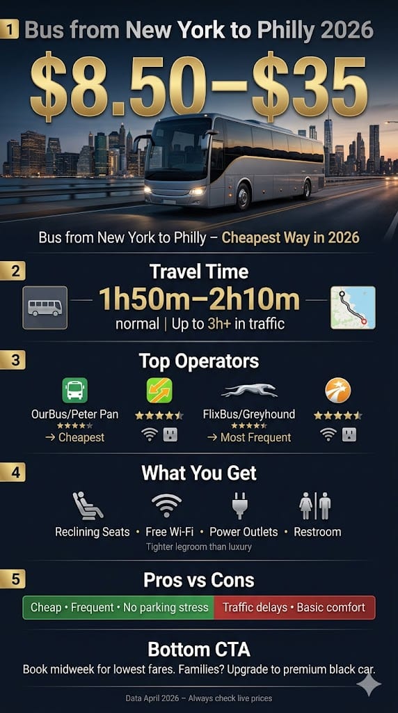 Infographic Bus From New York To Philly