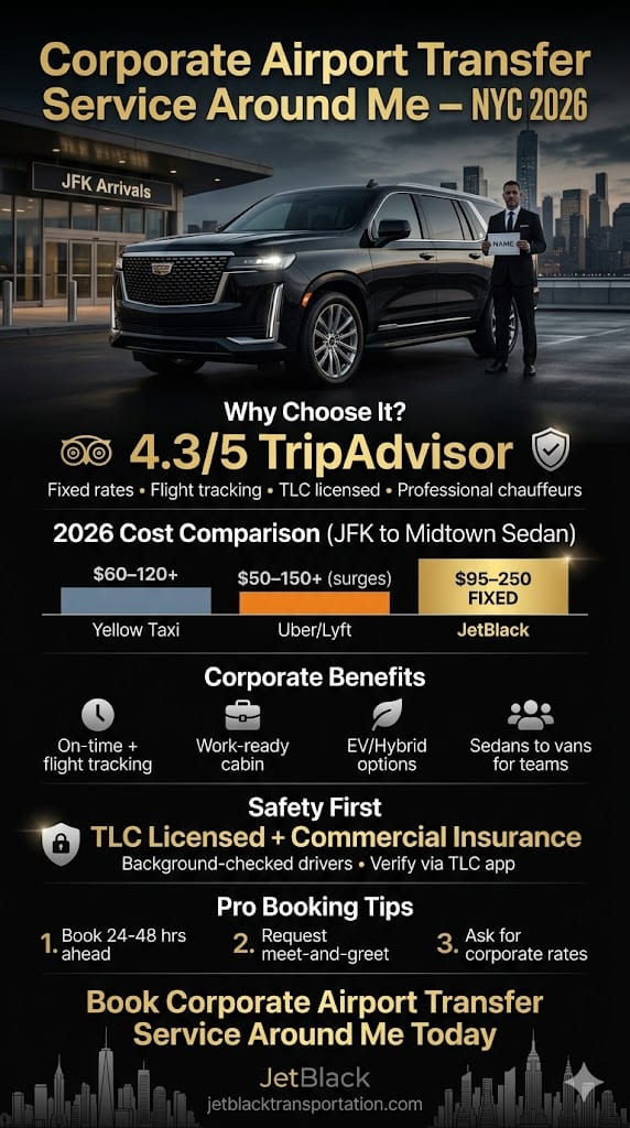 Infographic Corporate Airport Transfer Service Around Me