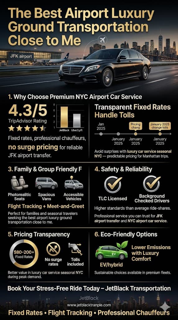 The Best Airport Luxury Ground Transportation Close To Me: 5 Honest Seasonal Facts For 2026 3 June 10, 2026 Infographic The Best Airport Luxury Ground Transportation Close To Me