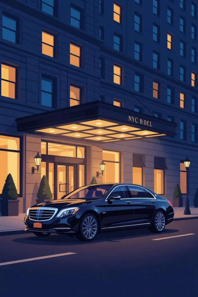 Jetblack Chauffeur Opening Door For Safe Queens Local Taxi Ride