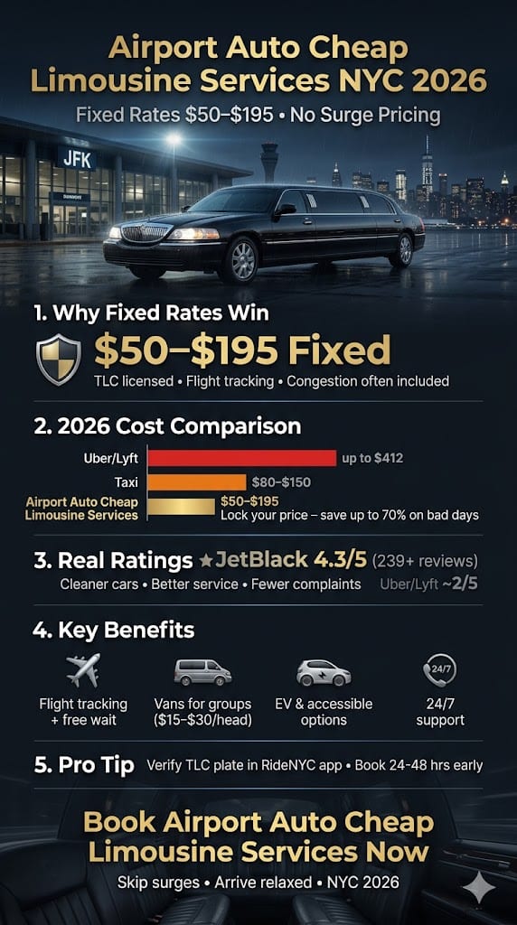 Infographic Airport Auto Cheap Limousine Services