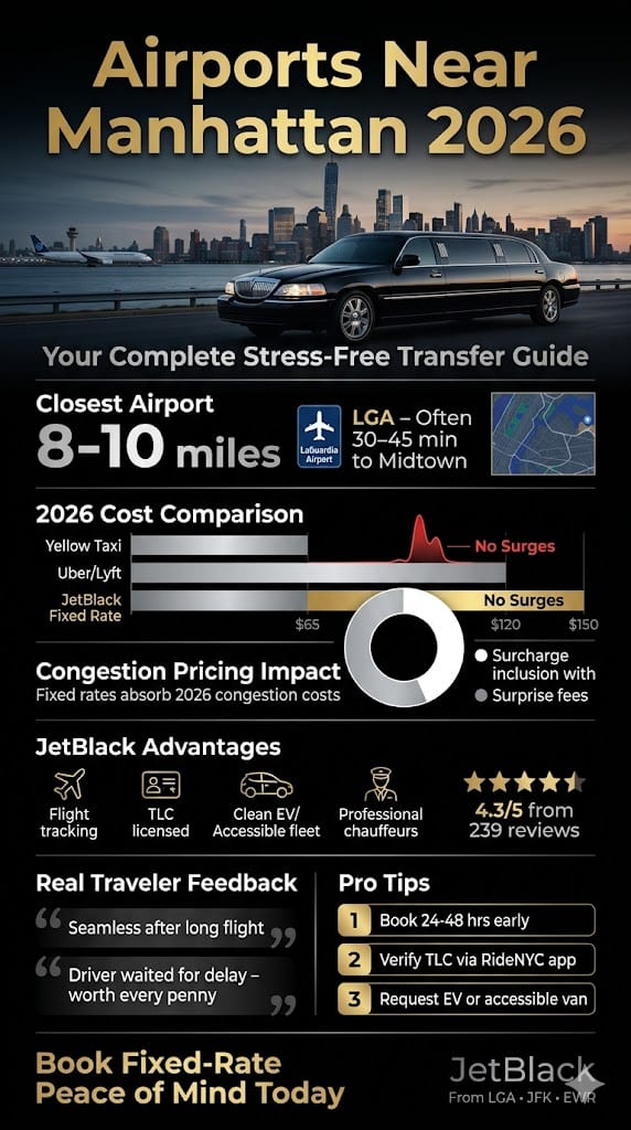Infographic Airport Near Manhattan
