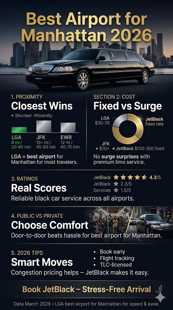 Infographic Best Airport For Manhattan