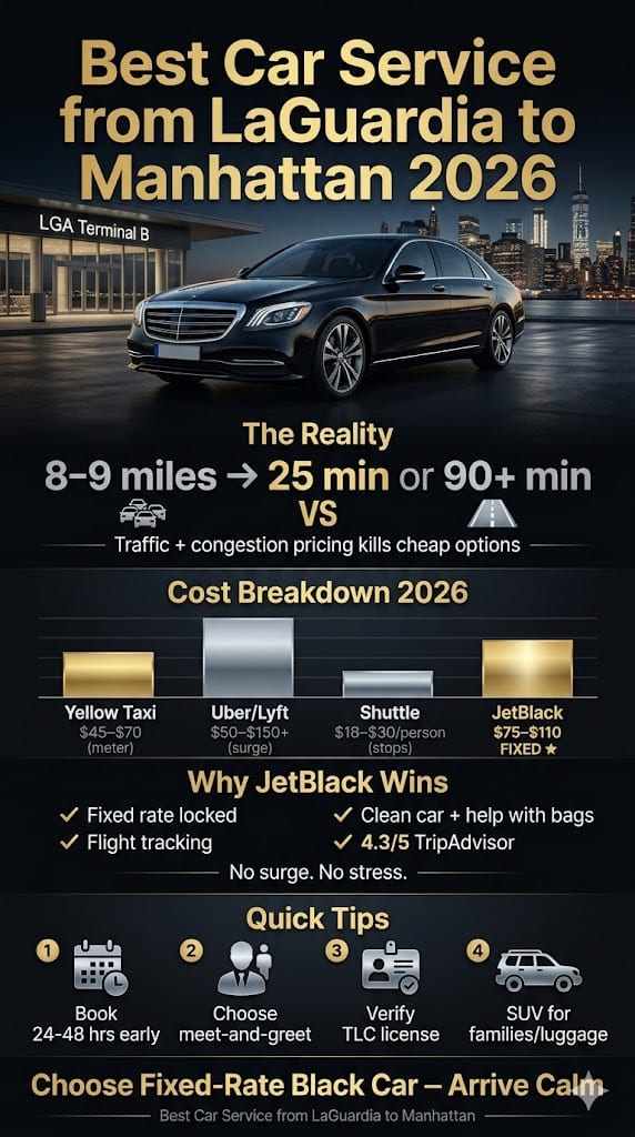 Infographic Best Car Service From Laguardia To Manhattan