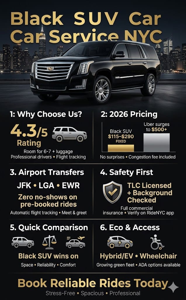 Infographic Black Suv Car Service Nyc
