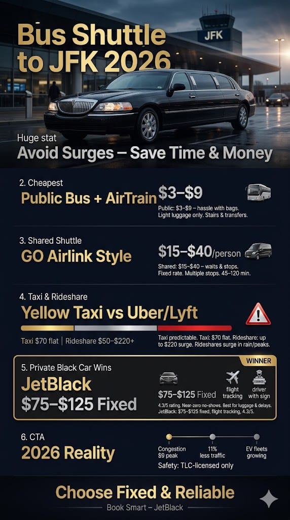 Infographic Bus Shuttle To Jfk