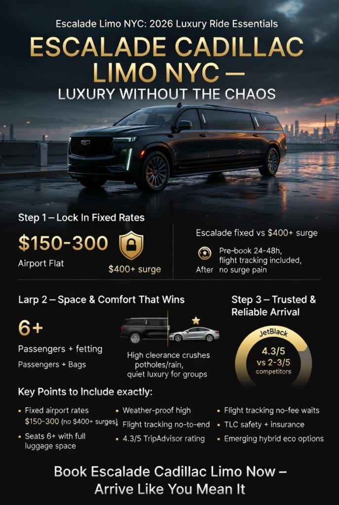 Infographic Escalade Cadillac Limo