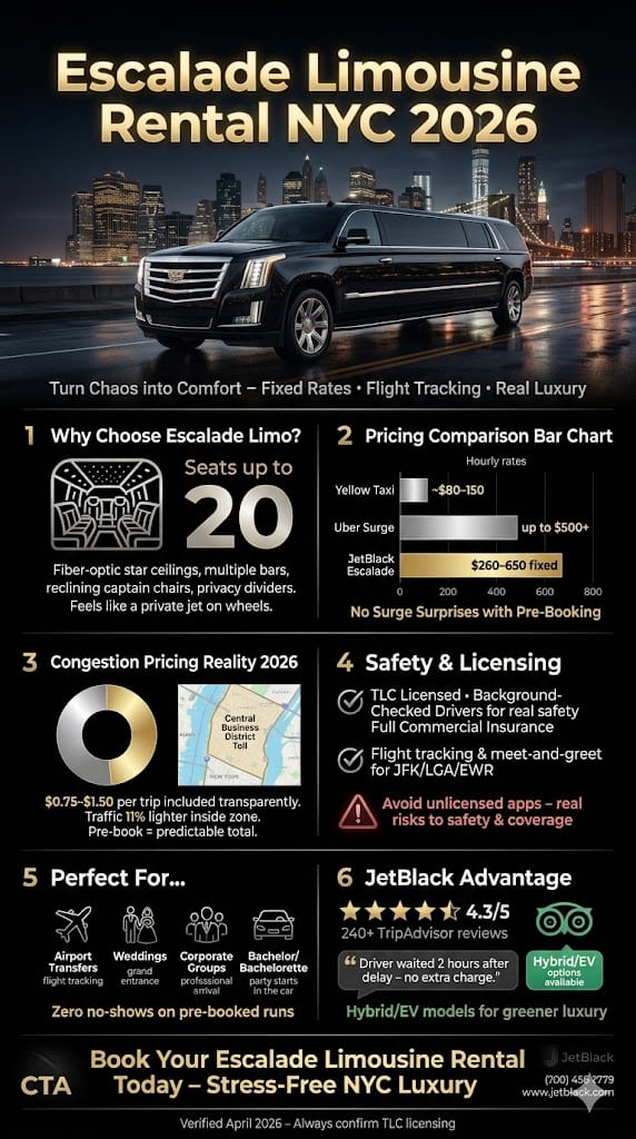 Infographic Escalade Limousine Rental