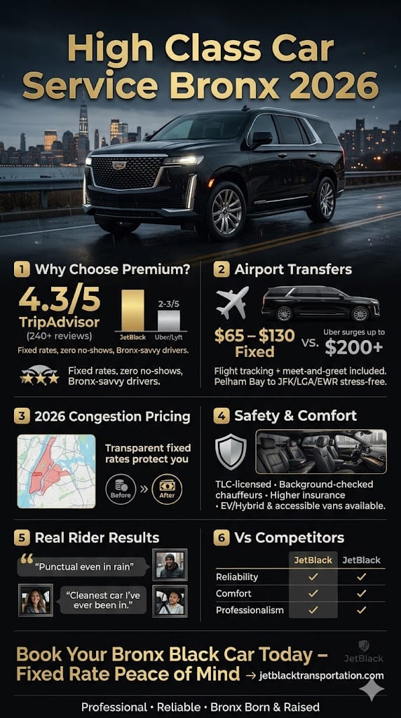 Infographic High Class Car Service Bronx