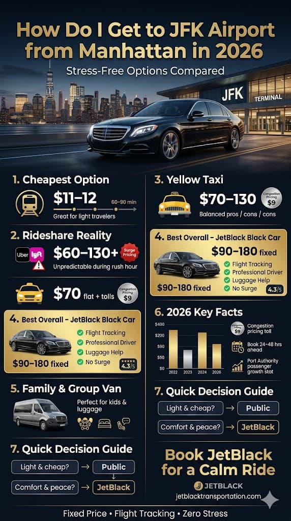 Infographic How Do I Get To Jfk Airport From Manhattan