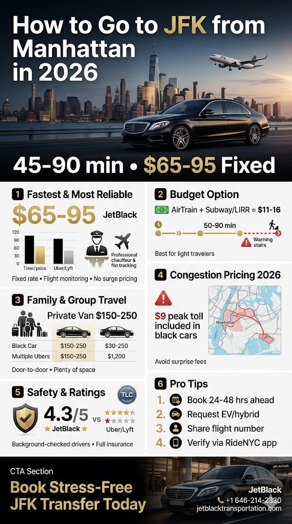 Infographic How To Go To Jfk From Manhattan