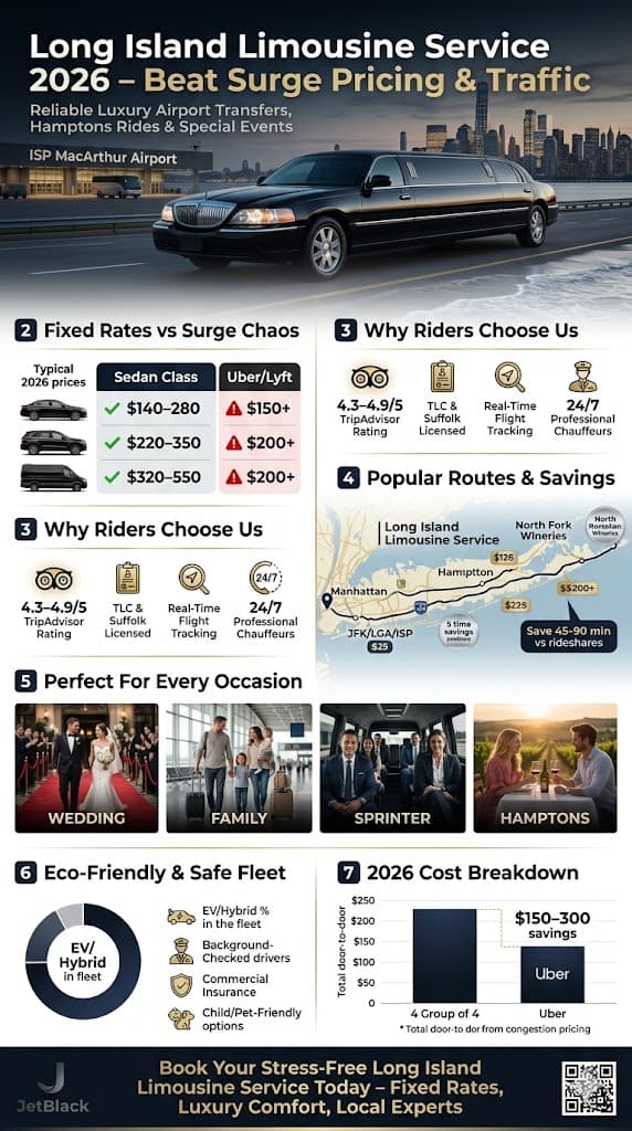 Infographic Island Limousine Long Service
