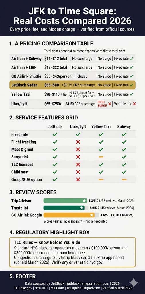 Infographic Jfk To Time Square