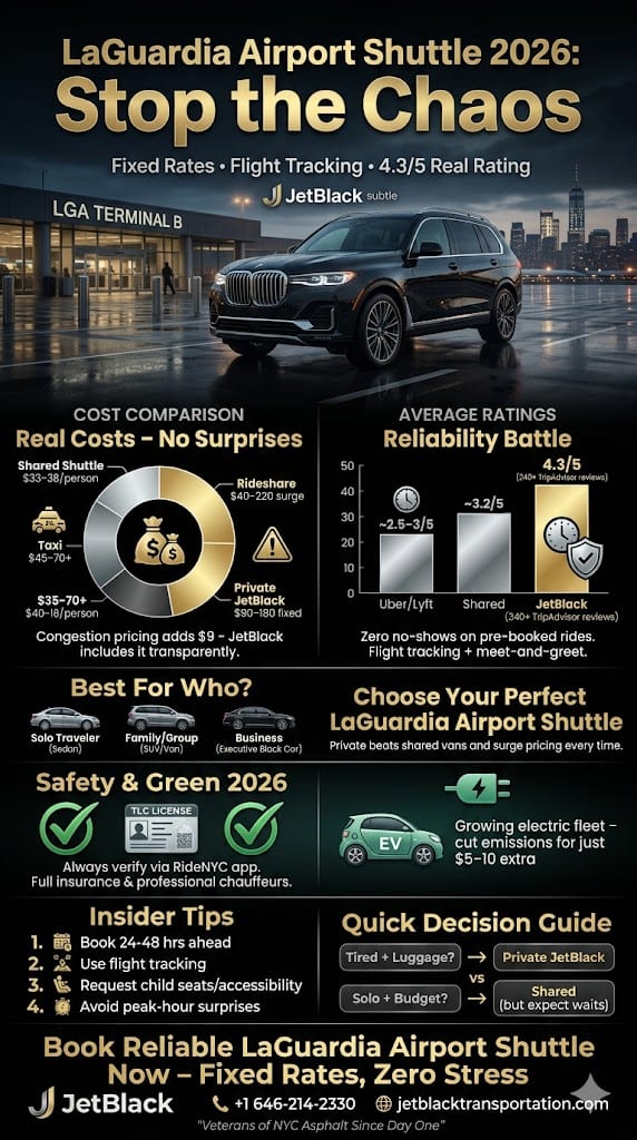 Infographic La Guardia Airport Shuttle