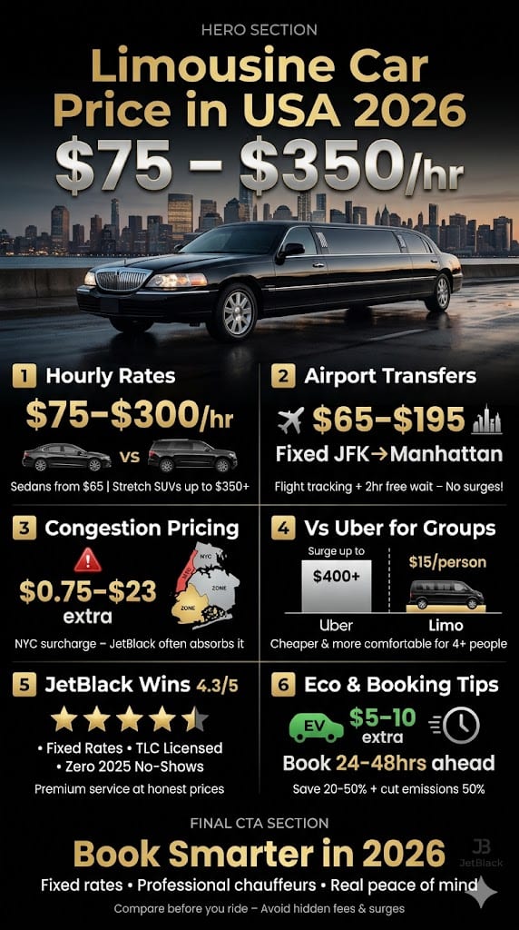 Infographic Limousine Car Price In Usa