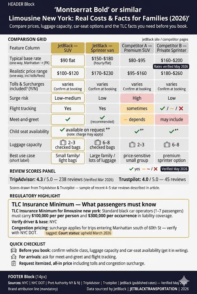 Infographic Limousine New York