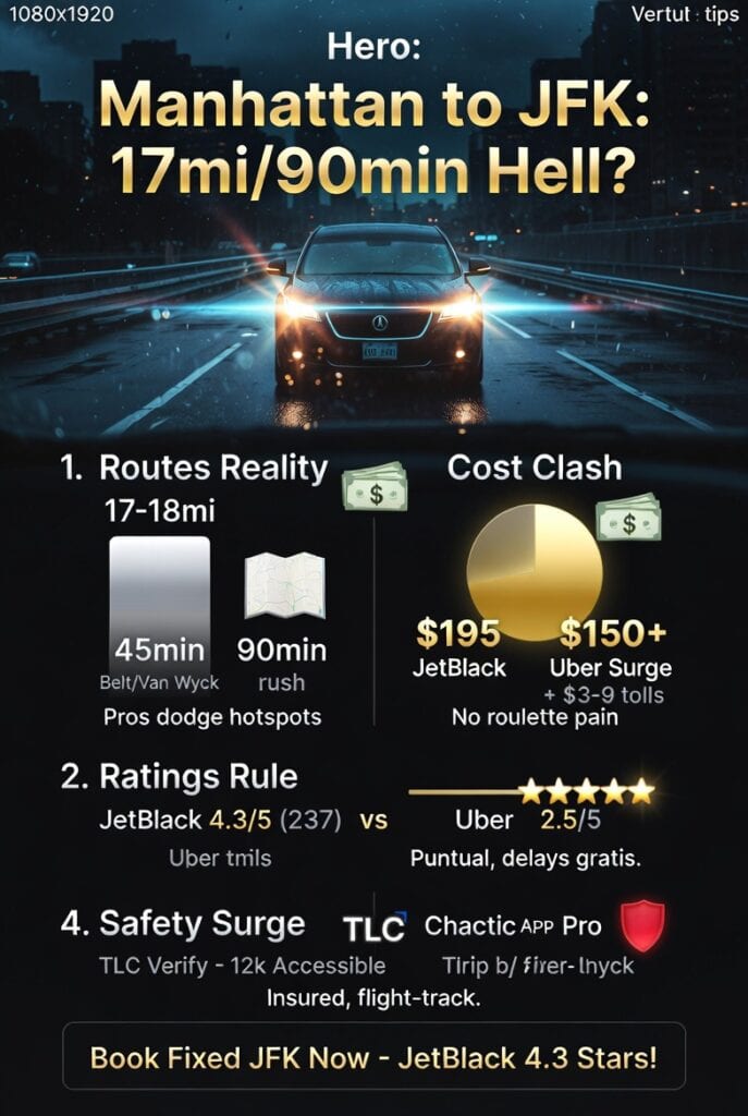 Infographic Manhattan To Jfk Distance