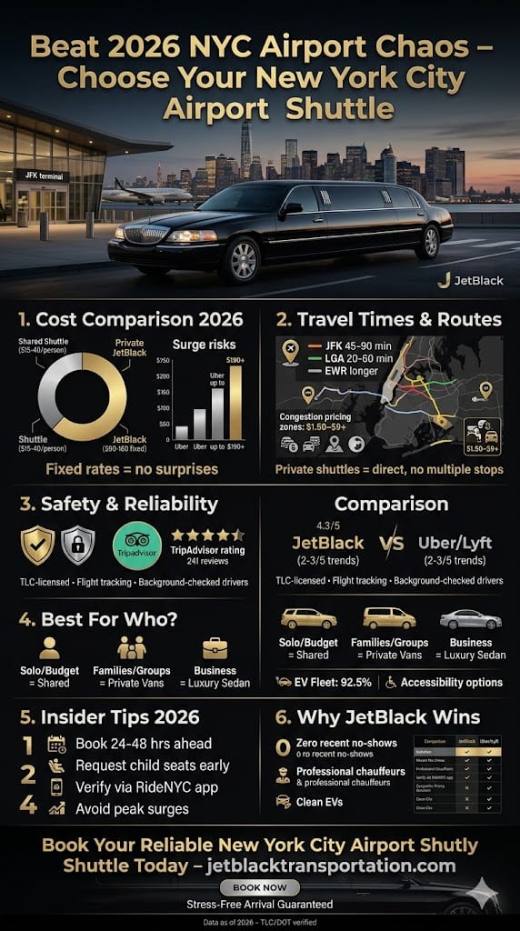 Infographic New York City Airport Shuttle