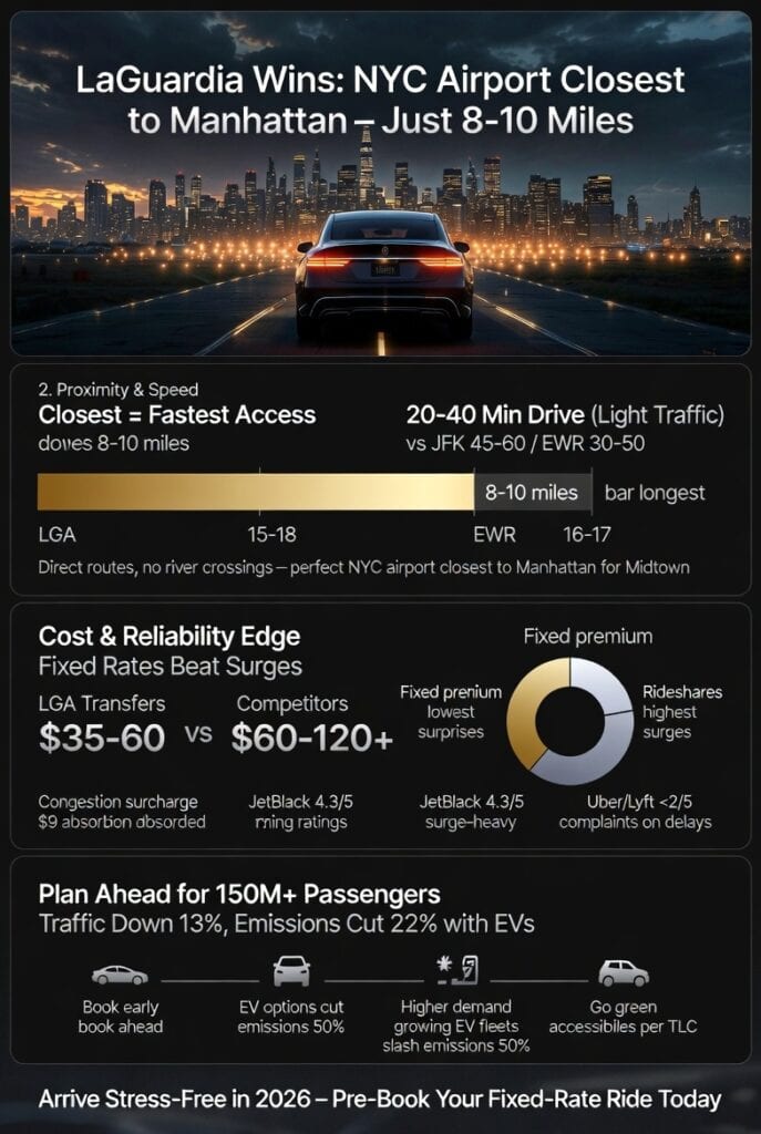 Infographic Nyc Airport Closest To Manhattan