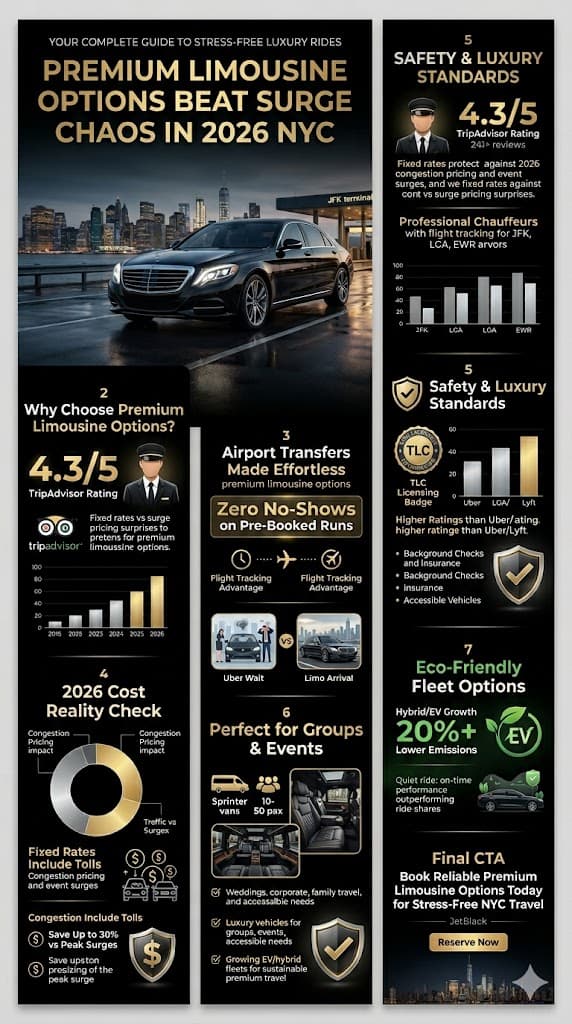 Premium Limousine Options Nyc: 7 Honest Seasonal Truths For 2026 3 June 10, 2026 Infographic Premium Limousine Options