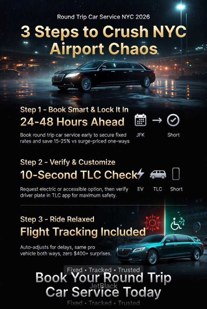 Round Trip Car Service In New York City 2026: Reliable Airport Transfers And Beyond – Focus Keyword Edition 3 April 16, 2026 Infographic Round Trip Car Service