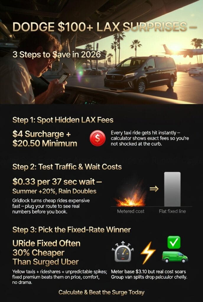 Infographic Taxi Fare Calculator Los Angeles