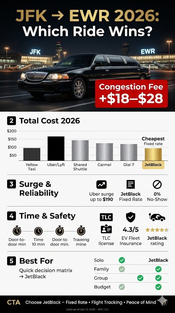 Infographic Taxi From Jfk To Ewr