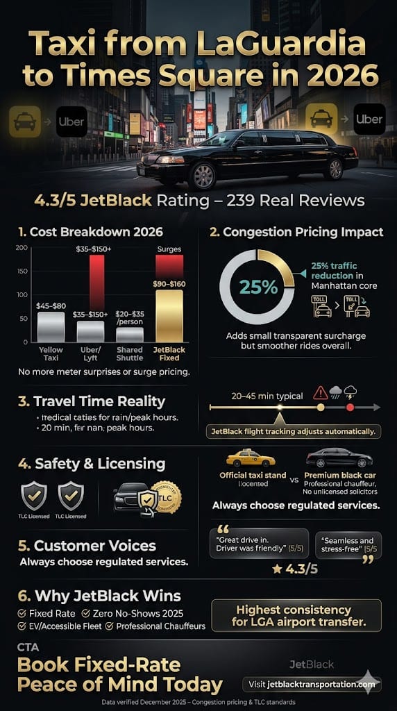 Infographic Taxi From Laguardia To Times Square