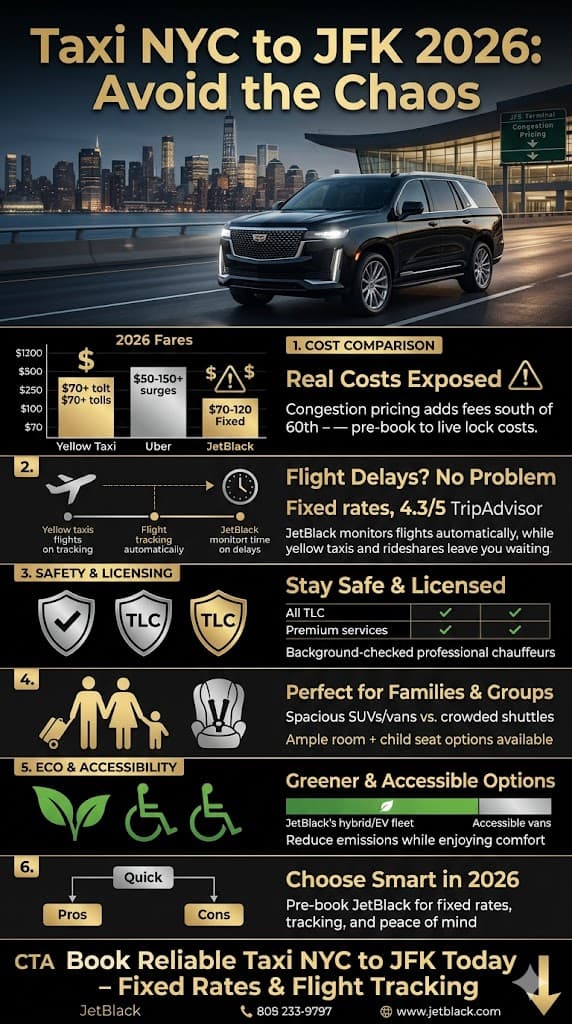 Taxi Nyc To Jfk: 5 Honest Options For Families In 2026 3 June 7, 2026 Infographic Taxi Nyc To Jfk