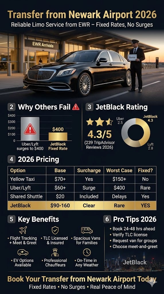 Infographic Transfer From Newark Airport
