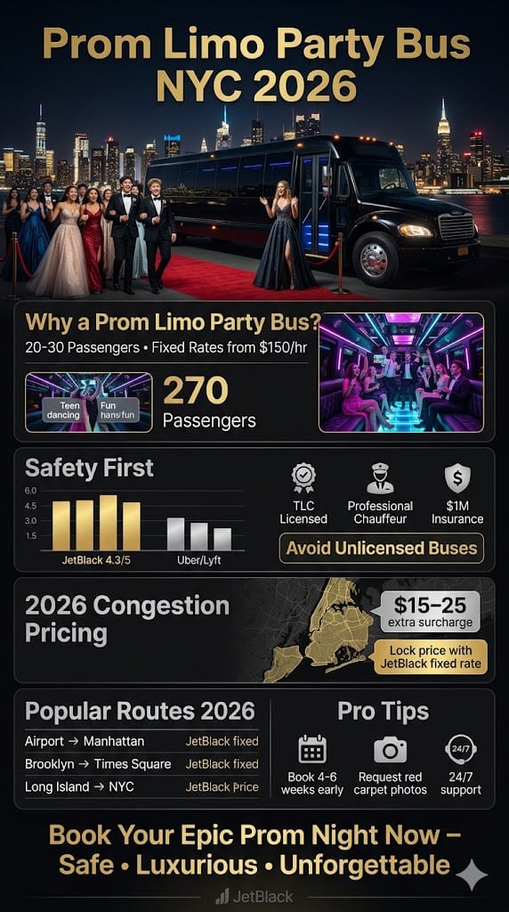 Prom Limo Party Bus Nyc: 7 Honest Facts For 2026 4 April 16, 2026 Infographic Prom Limo Party Bus