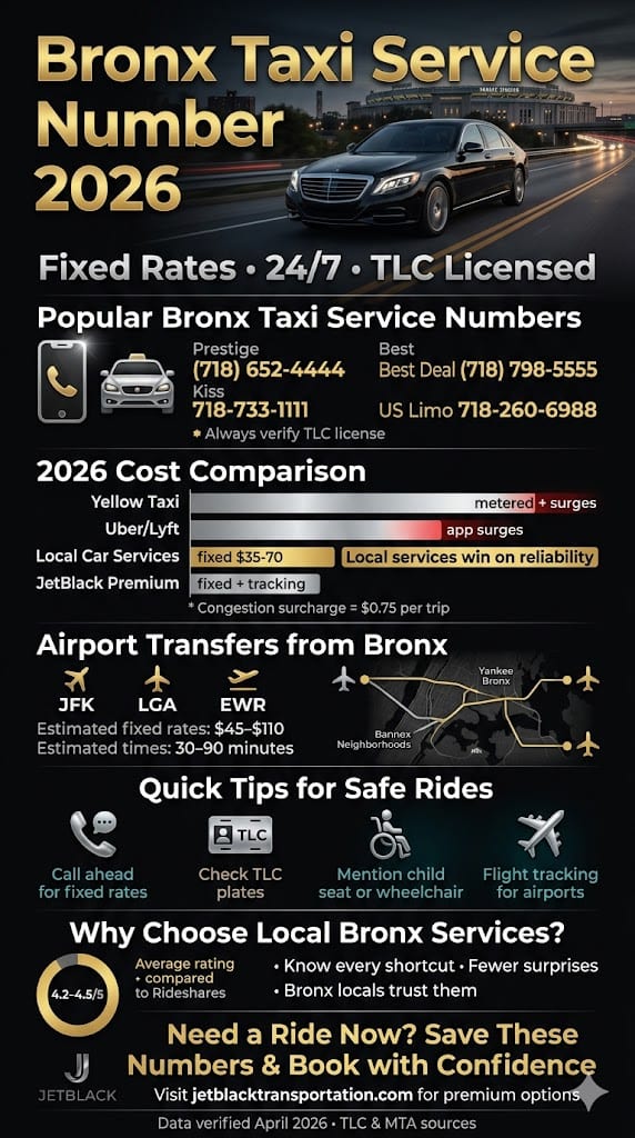 Infographic Bronx Taxi Service Number