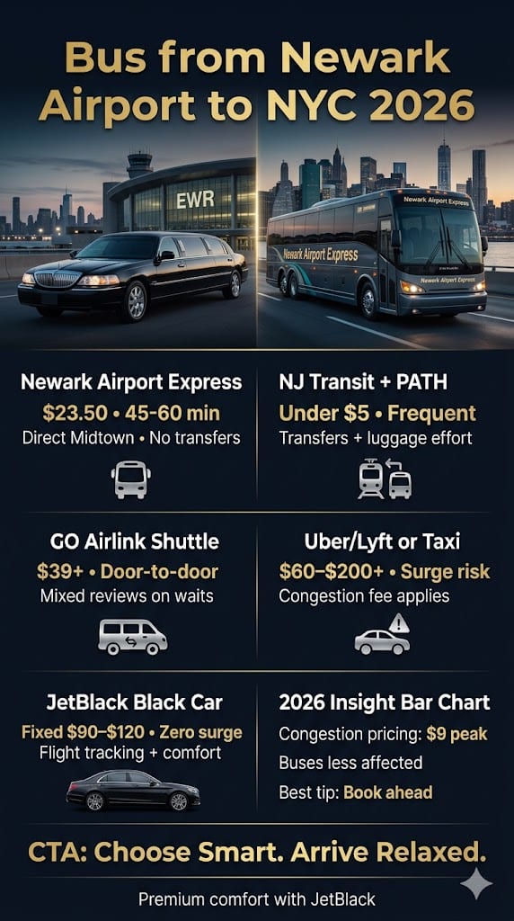 Infographic Bus From Newark Airport To Nyc