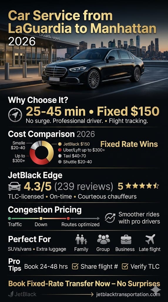 Infographic Car Service From Laguardia To Manhattan