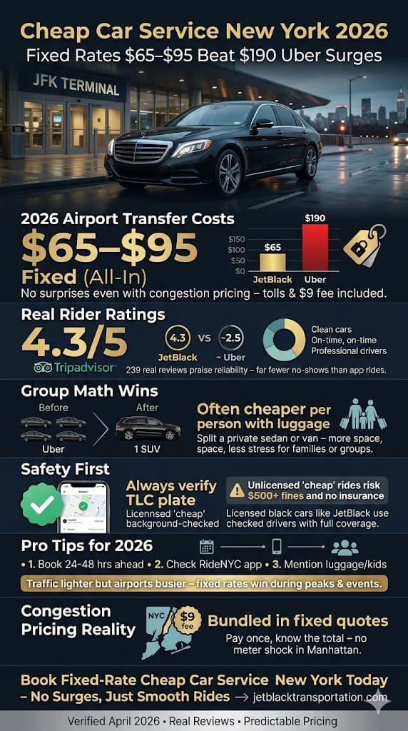 Infographic Cheap Car Service New York