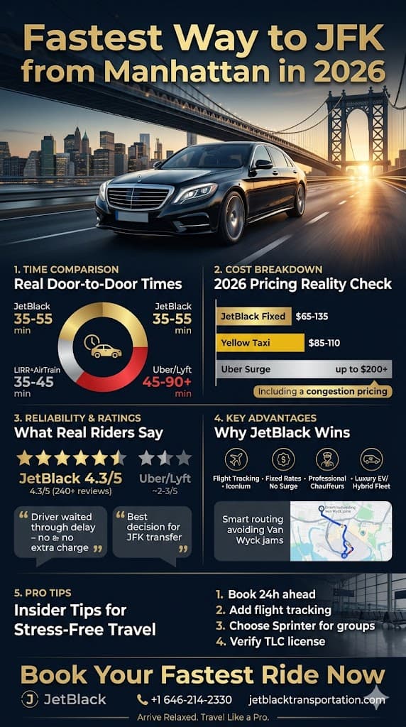 Infographic  Fastest Way To Jfk From Manhattan