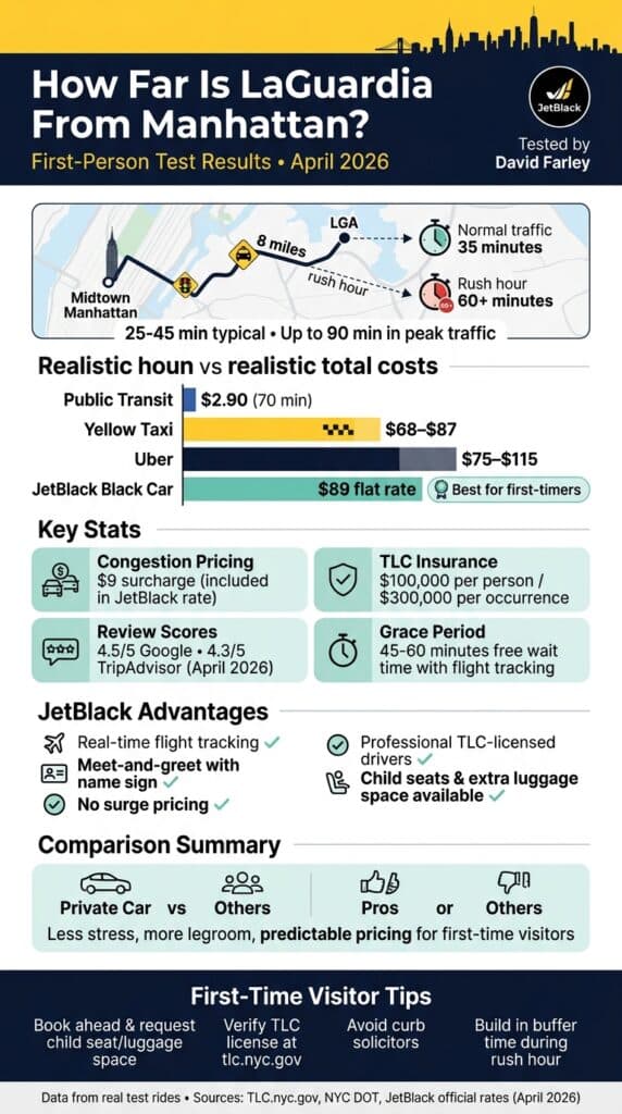 Infographic How Far Is Laguardia From Manhattan