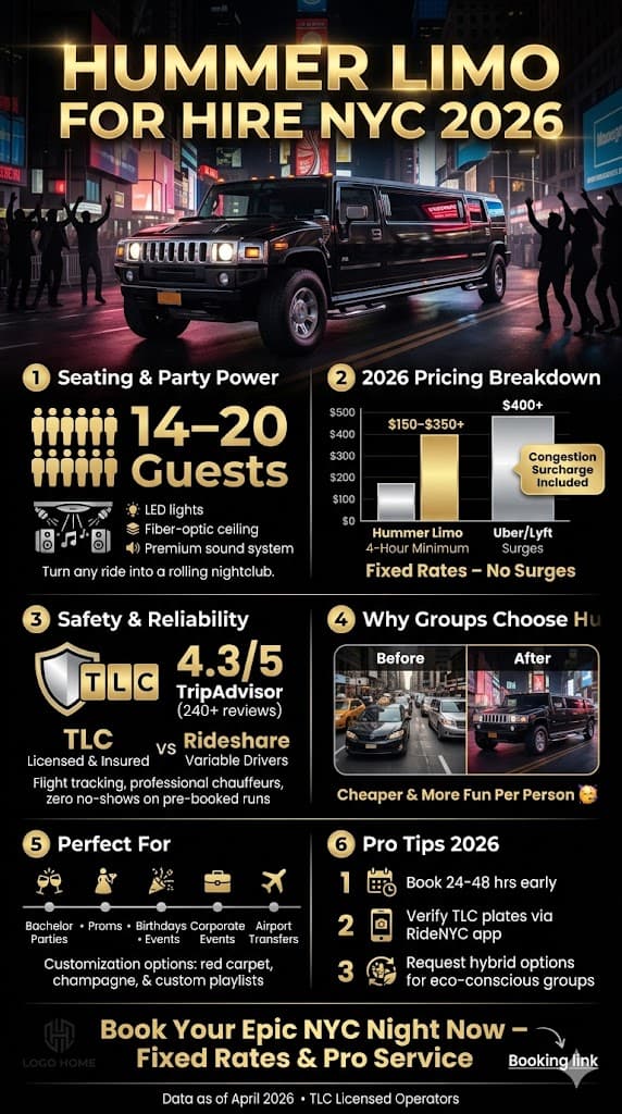 Hummer Limo For Hire Nyc: 7 Honest Facts Before You Book In 2026 4 June 13, 2026 Infographiv Hummer Limo For Hire