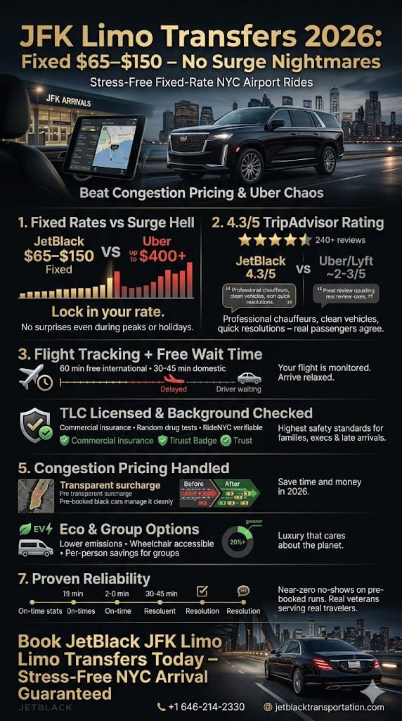 Jfk Limo Transfers: Honest 2026 Test For First-Time Nyc Visitors 3 May 20, 2026 Infographic Jfk Limo Transfers