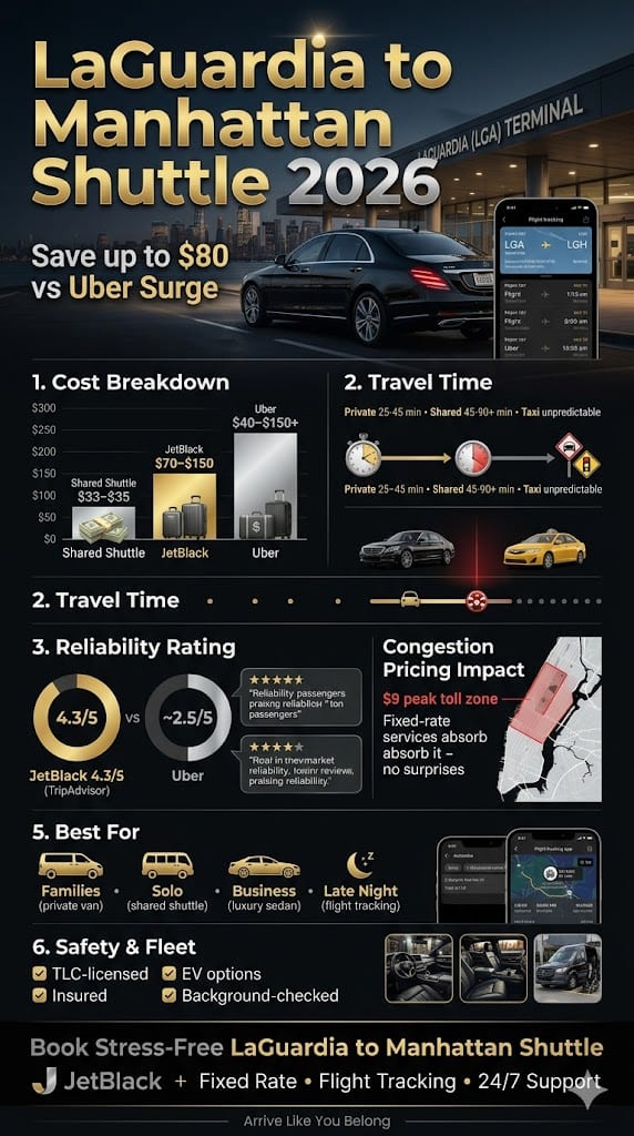 Infographic Laguardia To Manhattan Shuttle