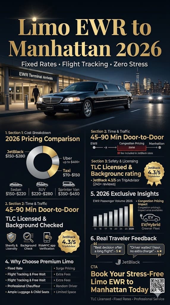 Infographic Limo Ewr To Manhattan