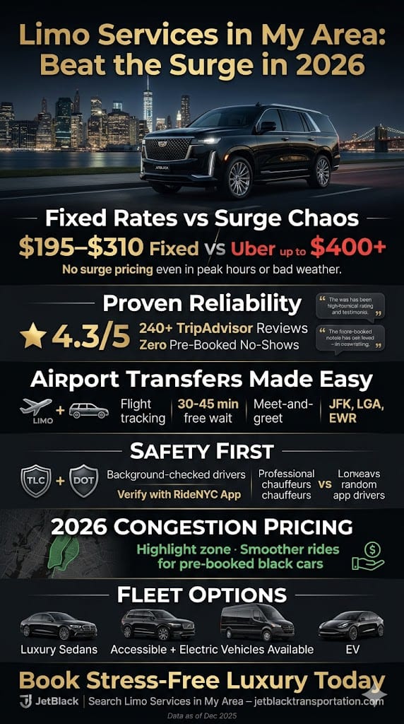 Limo Services In My Area: The 2026 Explainer Families With Luggage Actually Need 3 May 26, 2026 Infographic Limo Services In My Area
