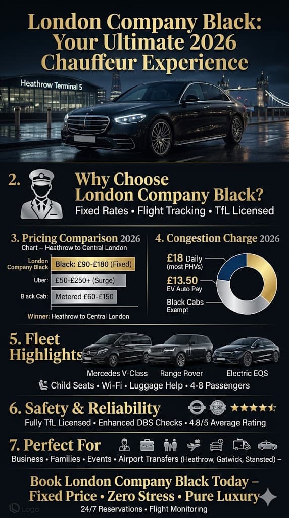 Infographic London Company Black