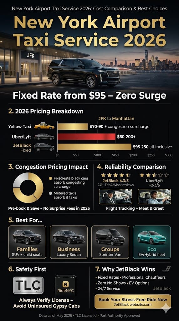 Infographic New York Airport Taxi Service