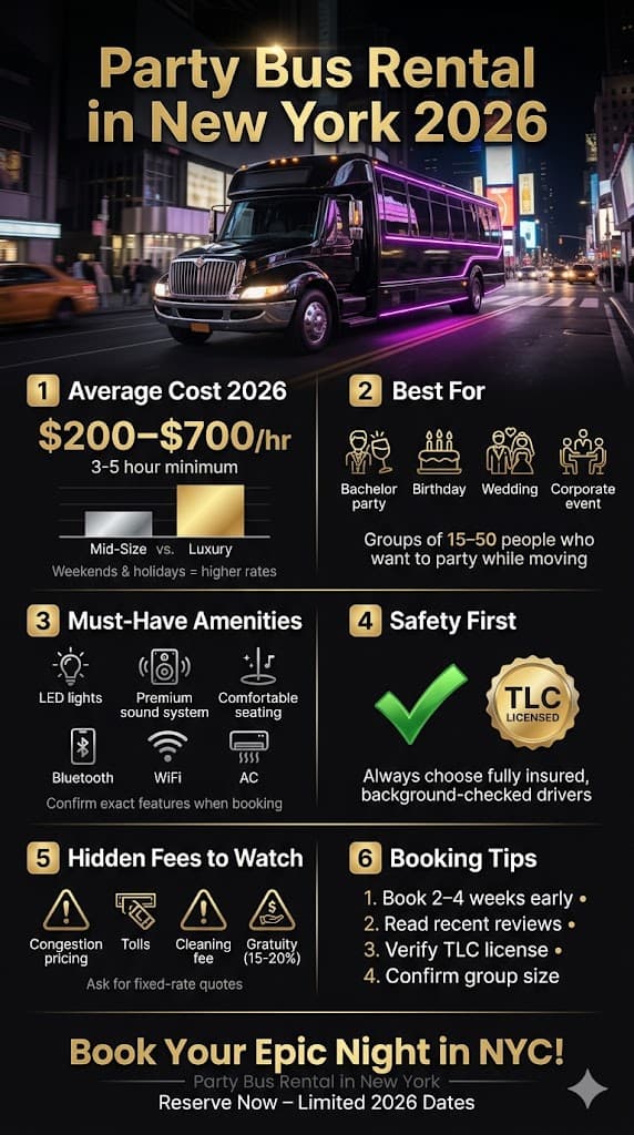 Infographic Party Bus Rental In New York