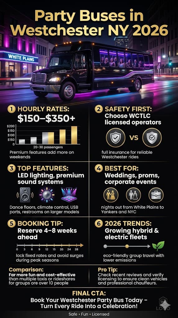 Infographic Party Buses In Westchester Ny